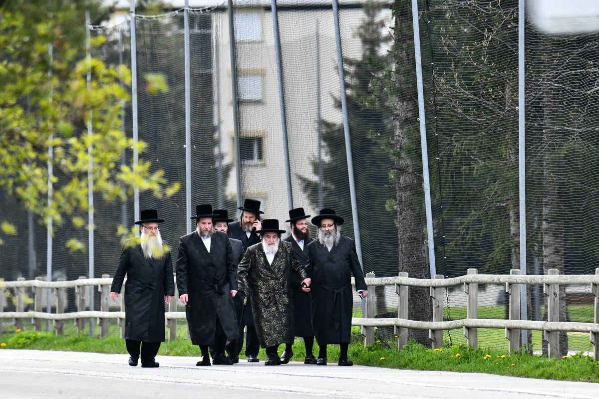 האדמו"ר מויז'ניץ בנאות דשא בשווייץ