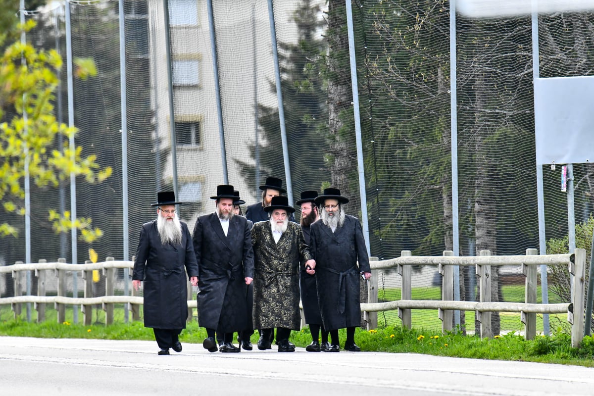 האדמו"ר מויז'ניץ בנאות דשא בשווייץ