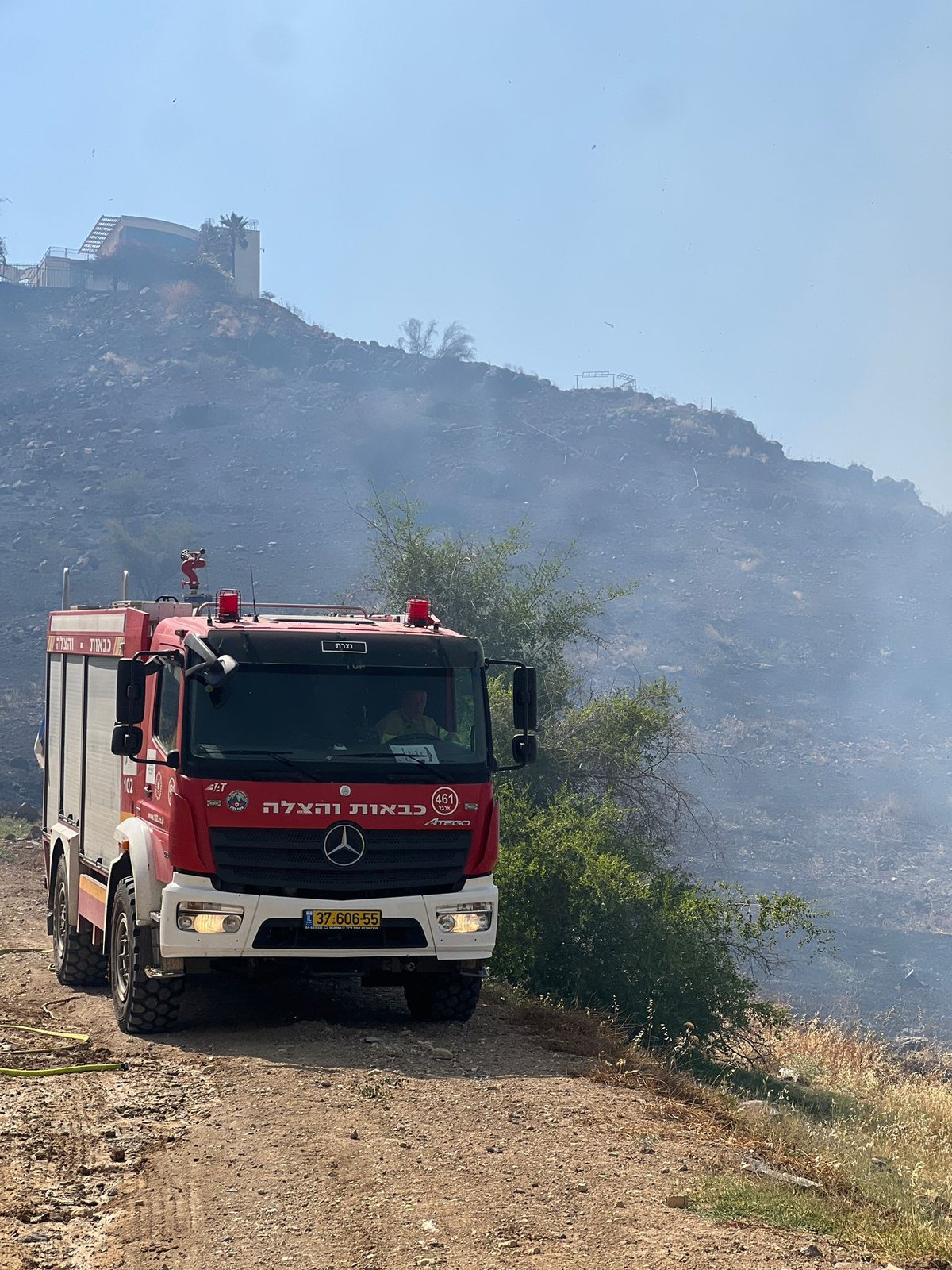 השריפה ביער שוויץ סמוך לטבריה