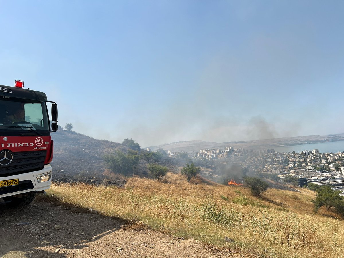 השריפה ביער שוויץ סמוך לטבריה