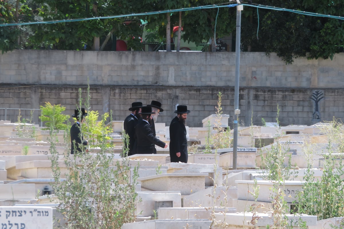 האדמו"ר מויז'ניץ ב"ש, בבית העלמין בב"ב