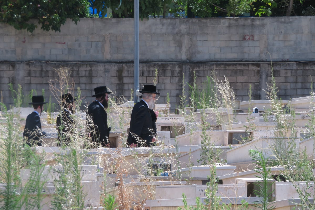 האדמו"ר מויז'ניץ ב"ש, בבית העלמין בב"ב