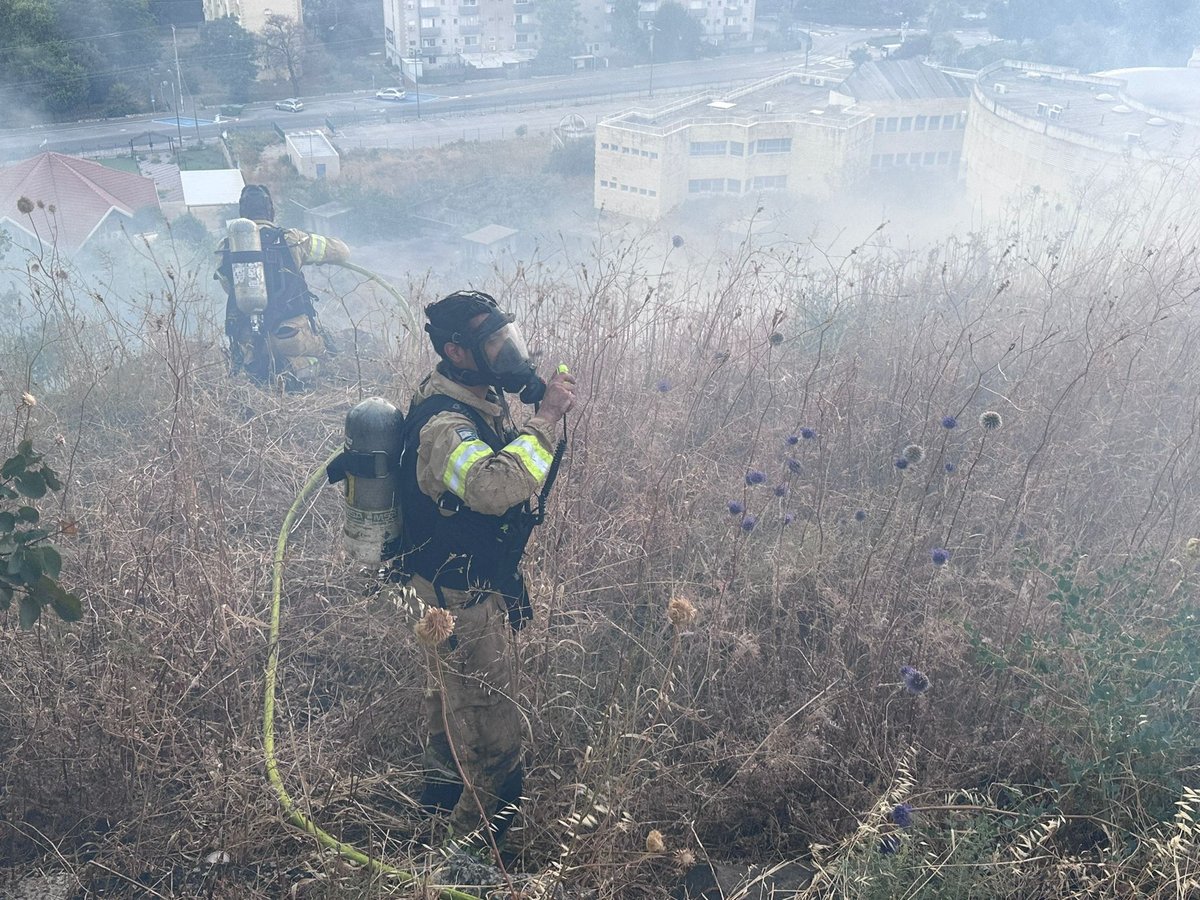 השריפות בקריית שמונה - רקטות גרמו לדליקת ענק