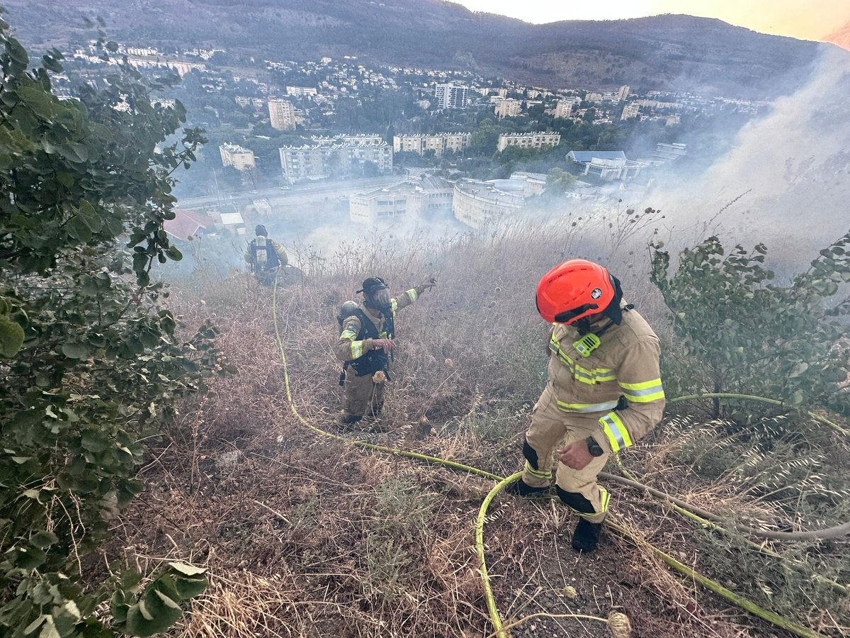 השריפות בקריית שמונה - רקטות גרמו לדליקת ענק