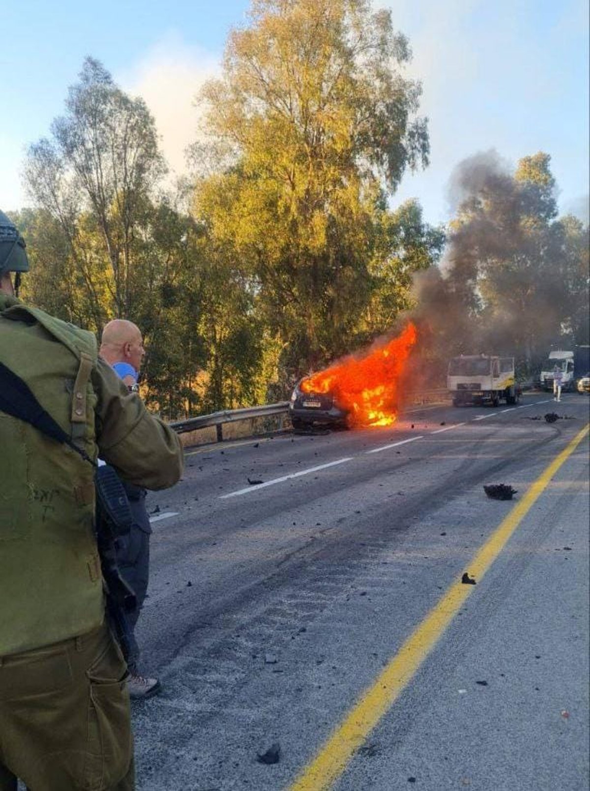 פגיעה ישירה ברכב בצומת נפח כביש 91 ברמת הגולן