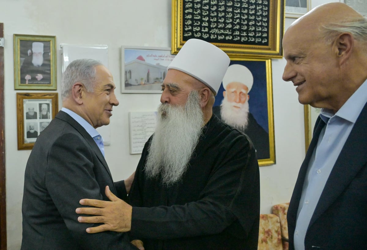 נתניהו בניחום משפחות החללים הדרוזים