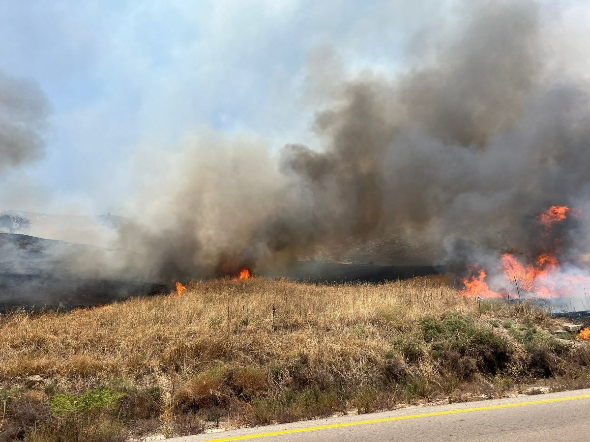 השריפה ברמת הגולן סמוך למבוא חמה ותל קציר