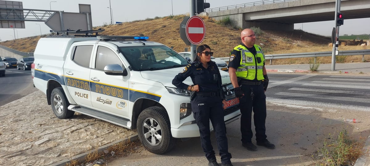 משטרת התנועה בסיוע אכיפה בכבישי הדרום | אילוסטרציה