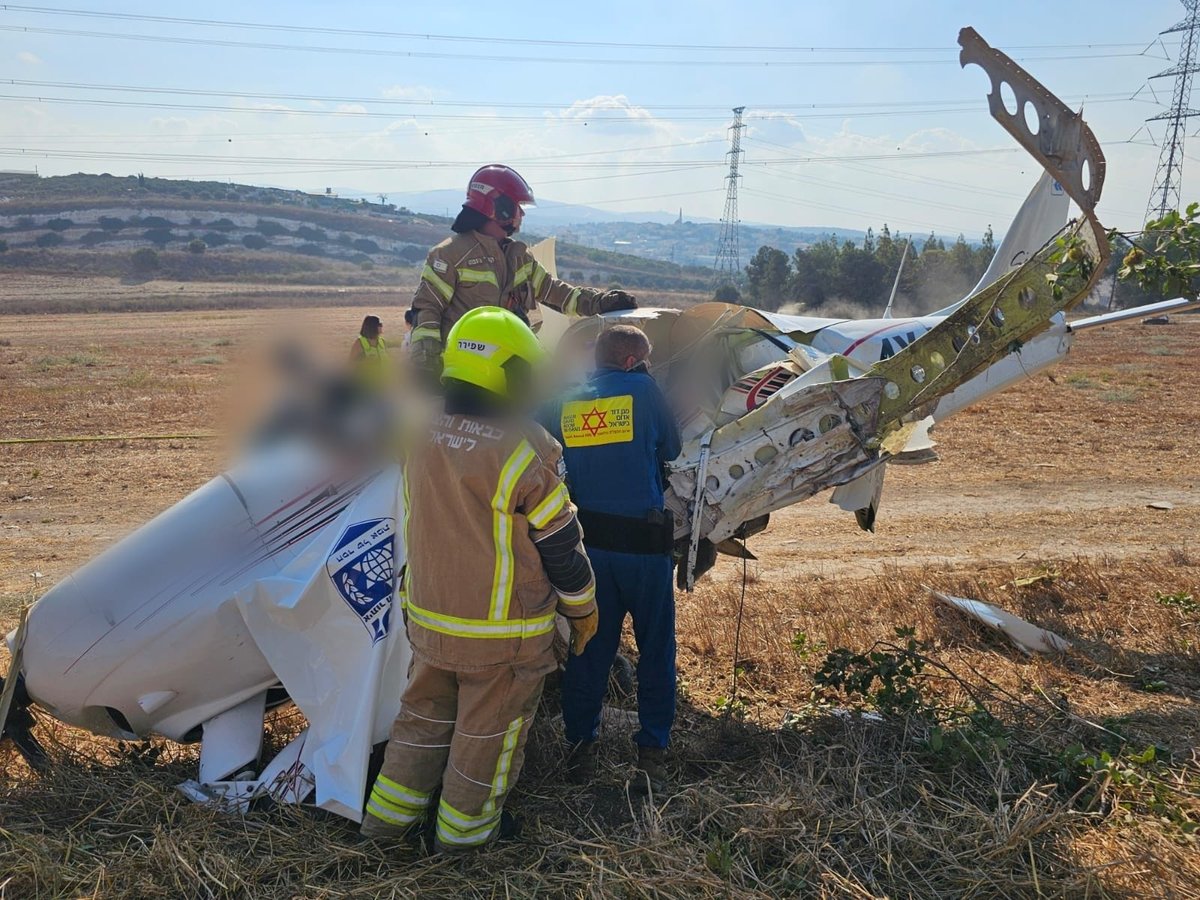 סמוך לבנימינה: הרוג ופצוע בינוני בהתרסקות מטוס קל 