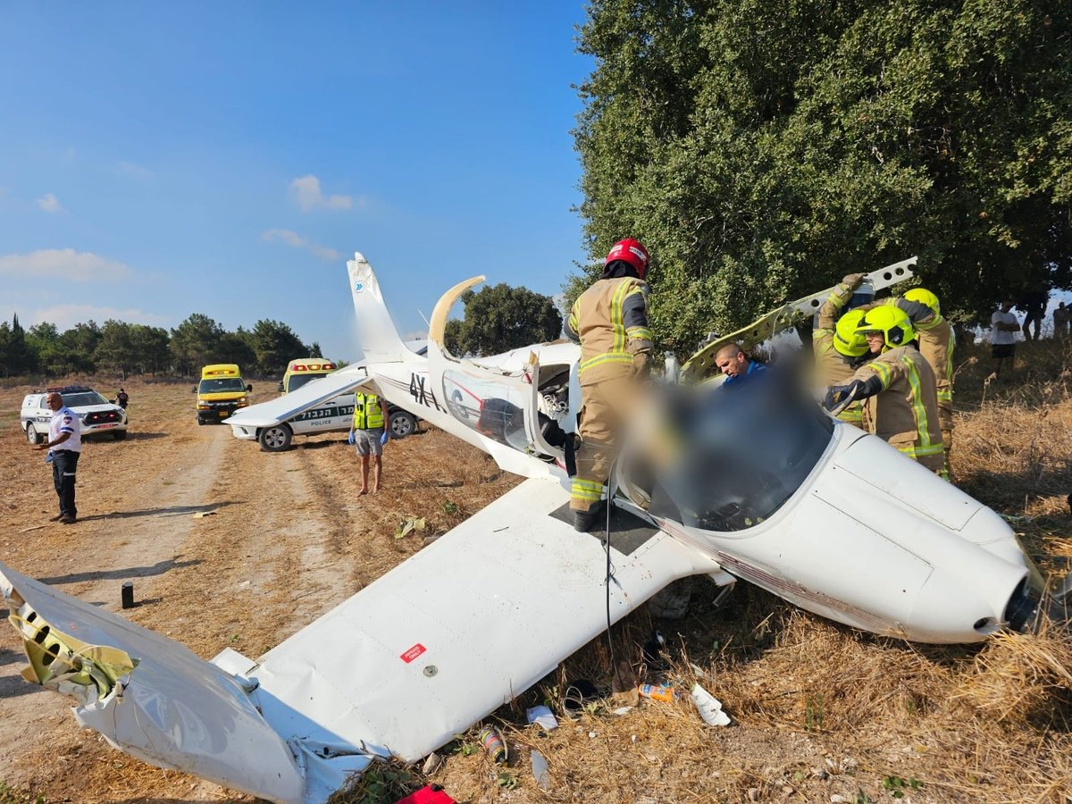 סמוך לבנימינה: הרוג ופצוע בינוני בהתרסקות מטוס קל 