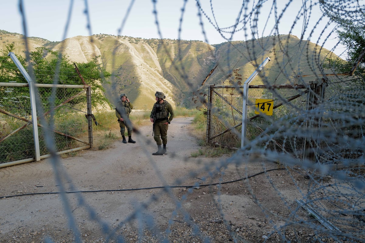 חיילים ישראלים מפטרלים בגבול המשולש בין ישראל, סוריה וירדן