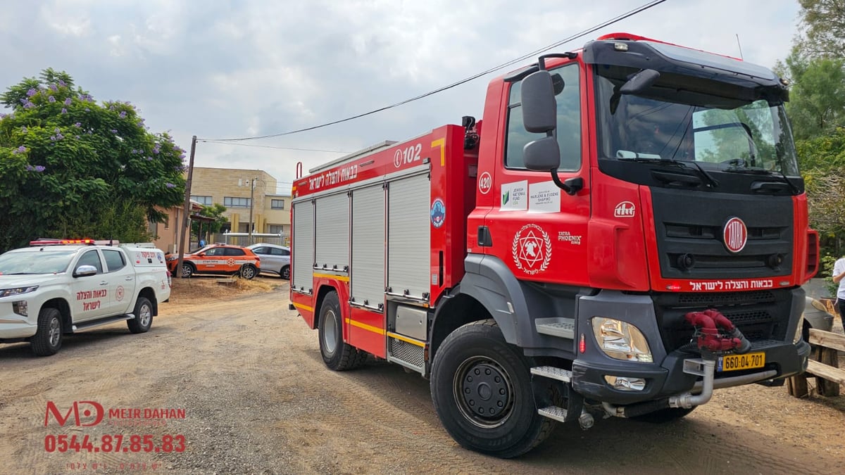 זירת הנפילה בכפר חב"ד