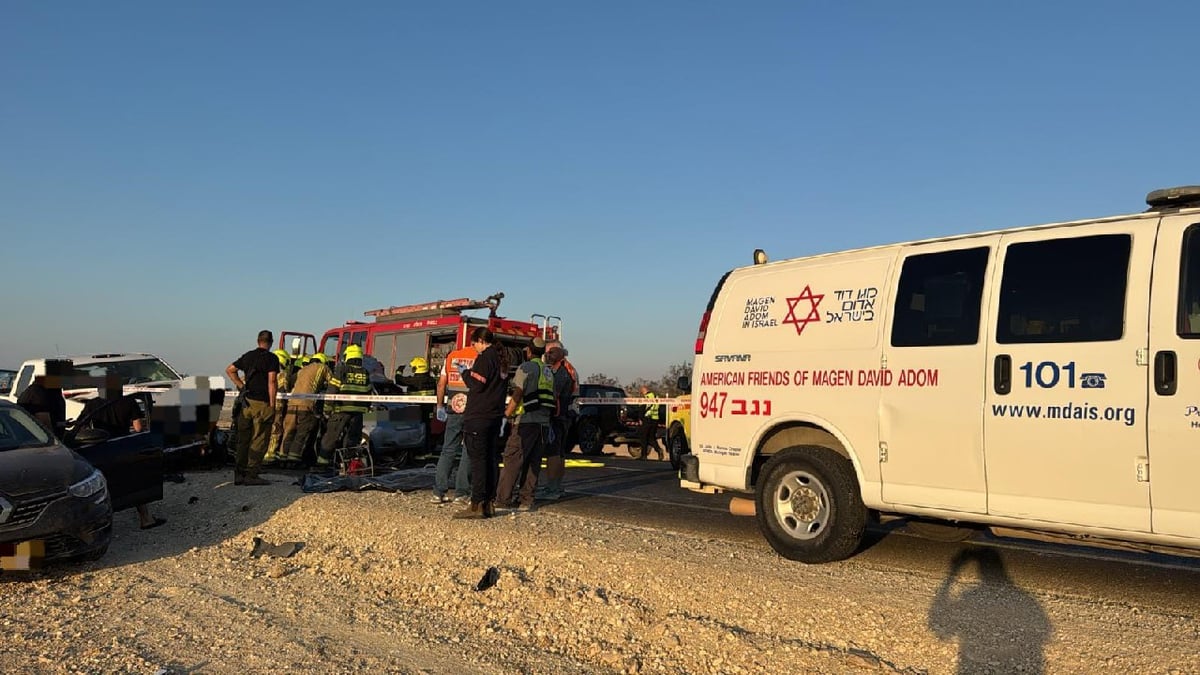 זירת התאונה הבוקר