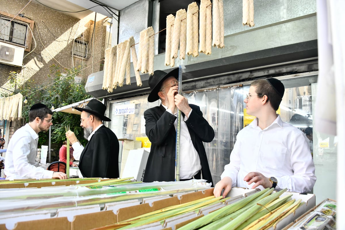 ערב חג הסוכות ברחובות בני ברק 