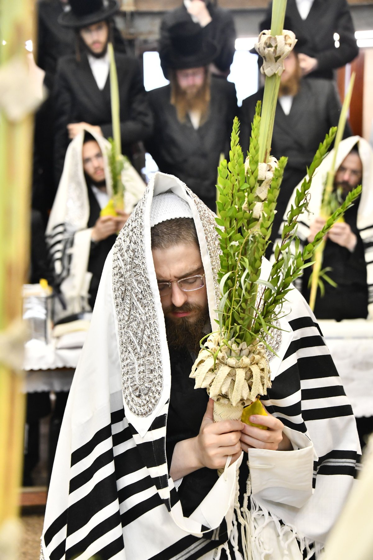 האדמו"ר מסאדיגורה בנטילת לולב 