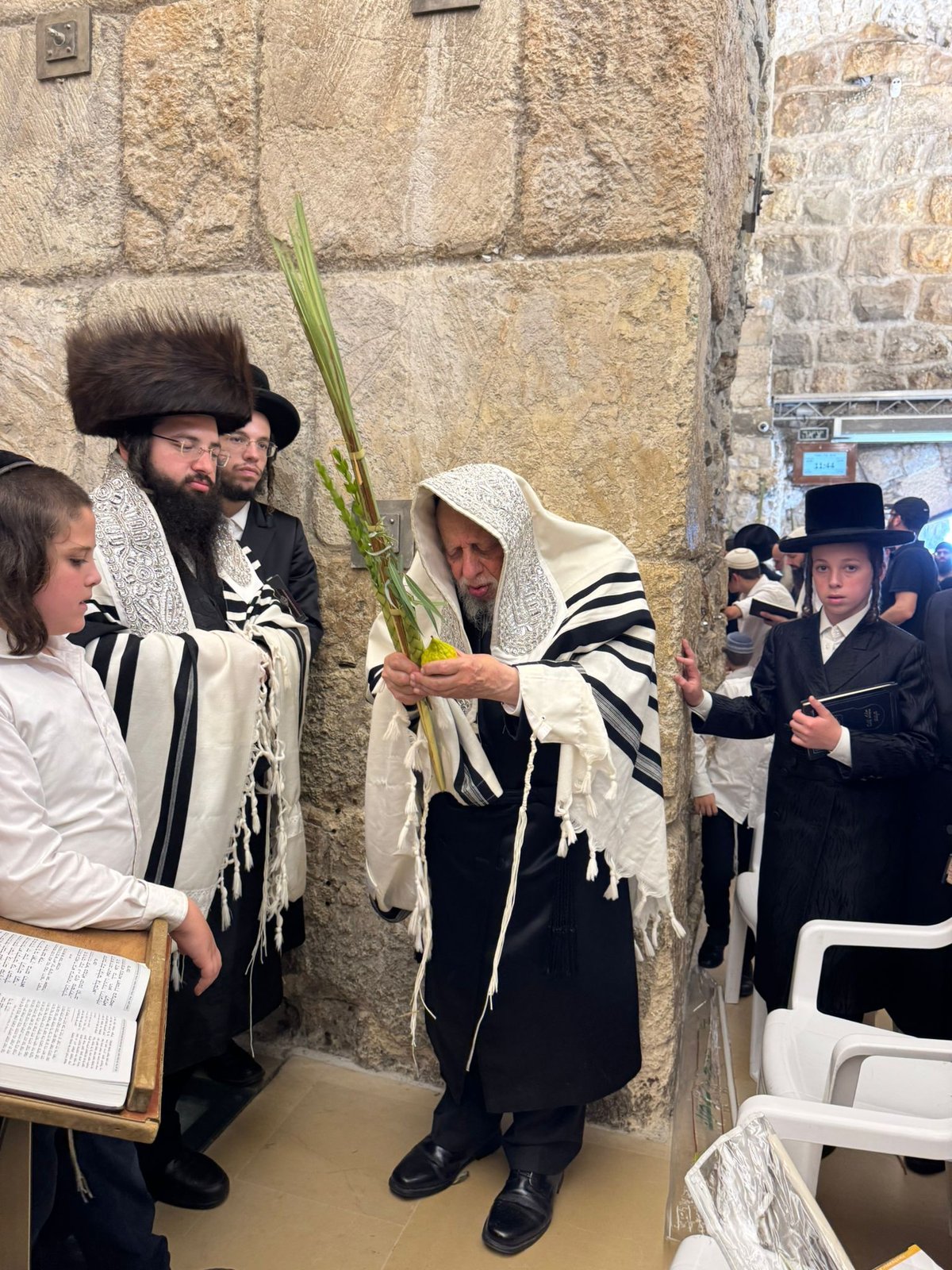 האדמו"ר מקופיטשניץ בנטילת לולב 