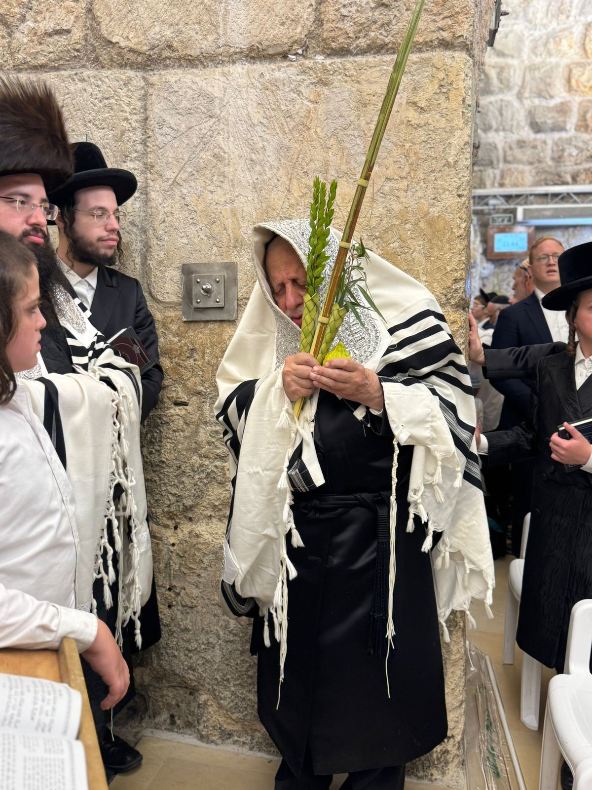 האדמו"ר מקופיטשניץ בנטילת לולב 