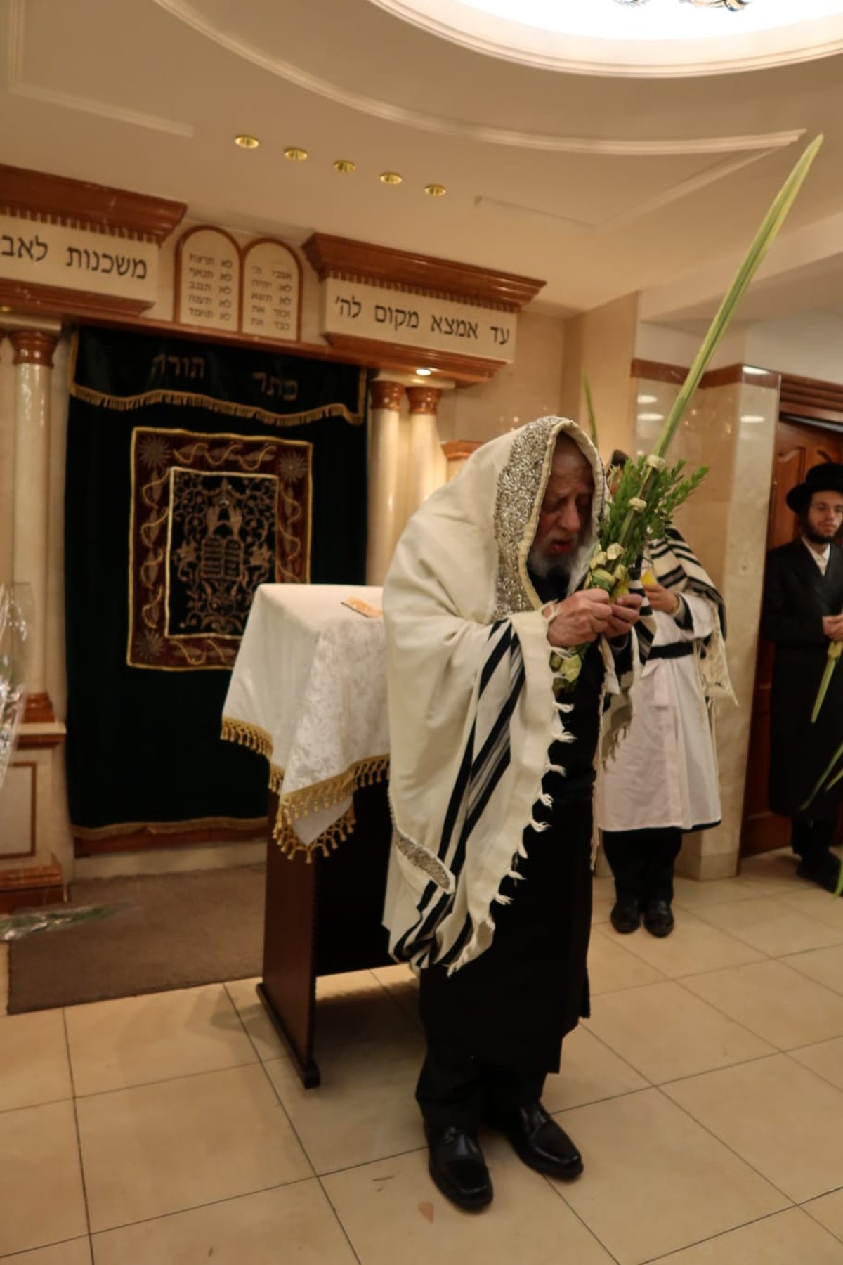 האדמו"ר מקופיטשניץ בנטילת לולב 