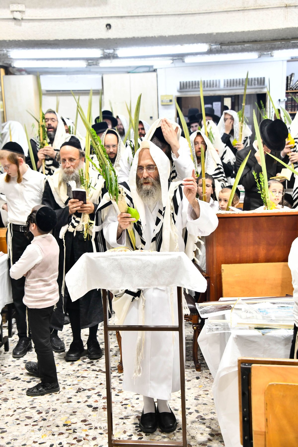 הושענא רבה אצל המשפיע הגה"צ רבי אלימלך בידרמן 