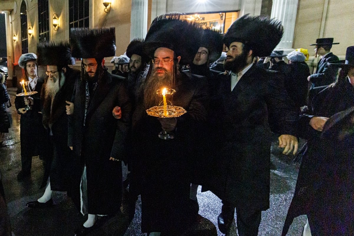 מעמד החופה בנישואי נכד האדמו"ר מסאטמר