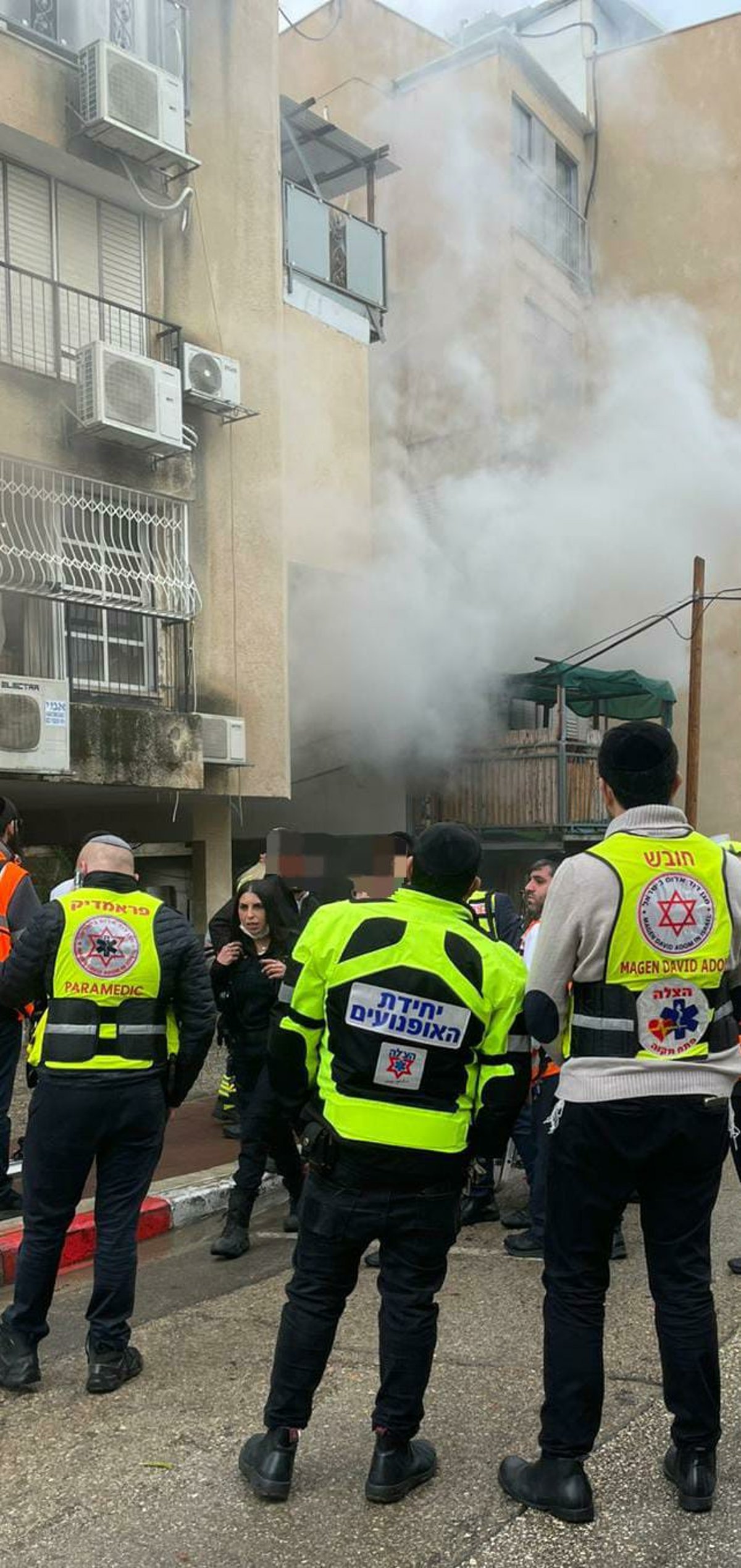 זירת השריפה בבני ברק