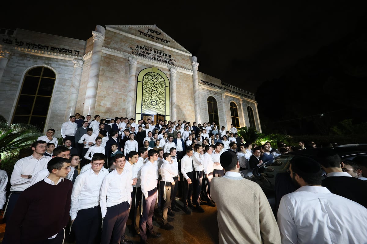 ראש הישיבה בביקור בישיבת עטרת שלמה