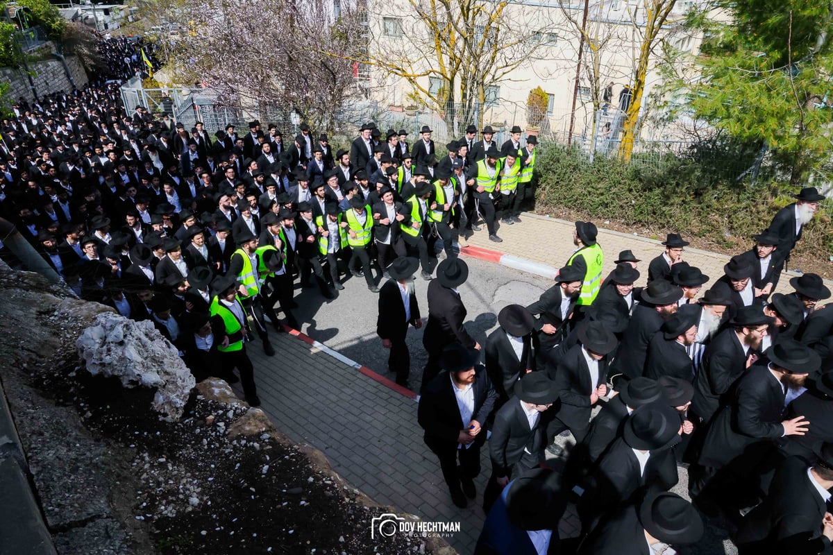 מסע הלוויית הגה"ח רבי יוסף יצחק ווילשאנסקי זצ"ל