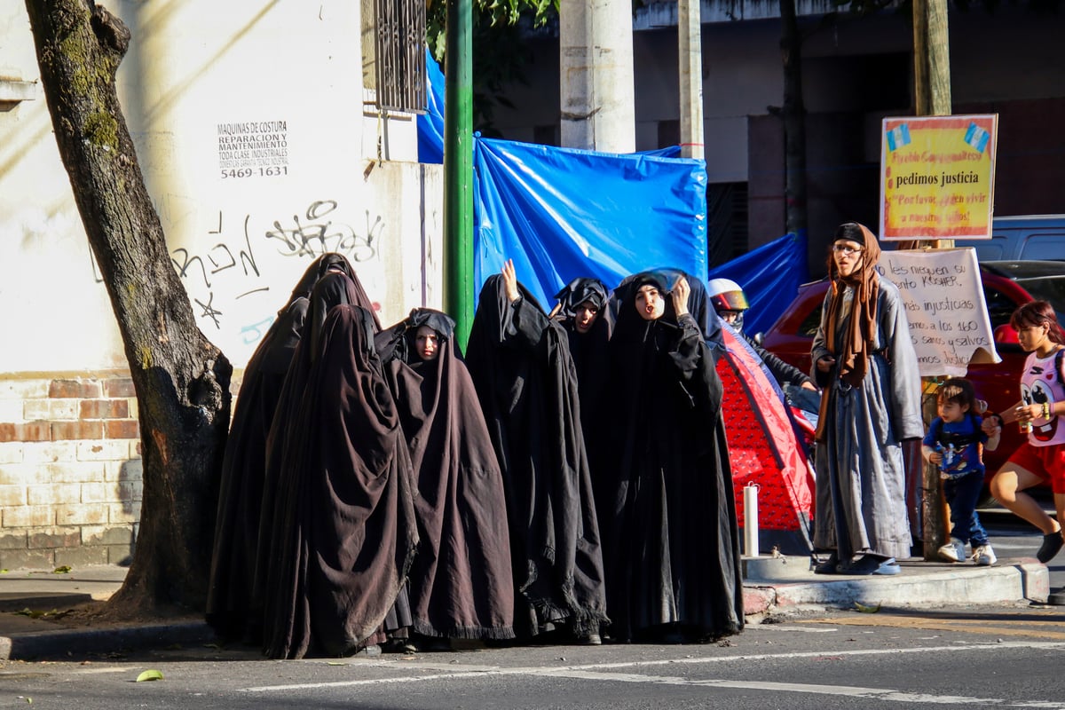 אנשי כתב 'לב טהור' בהפגנה בגואטמלה