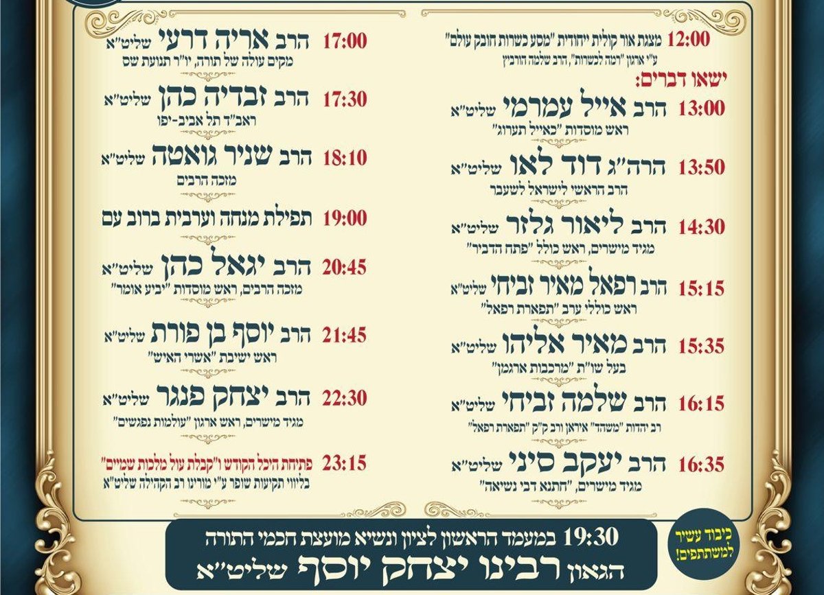 "יום שכולו תורה" המרכזי | צפו בשידור חי מ"תפארת רפאל"
