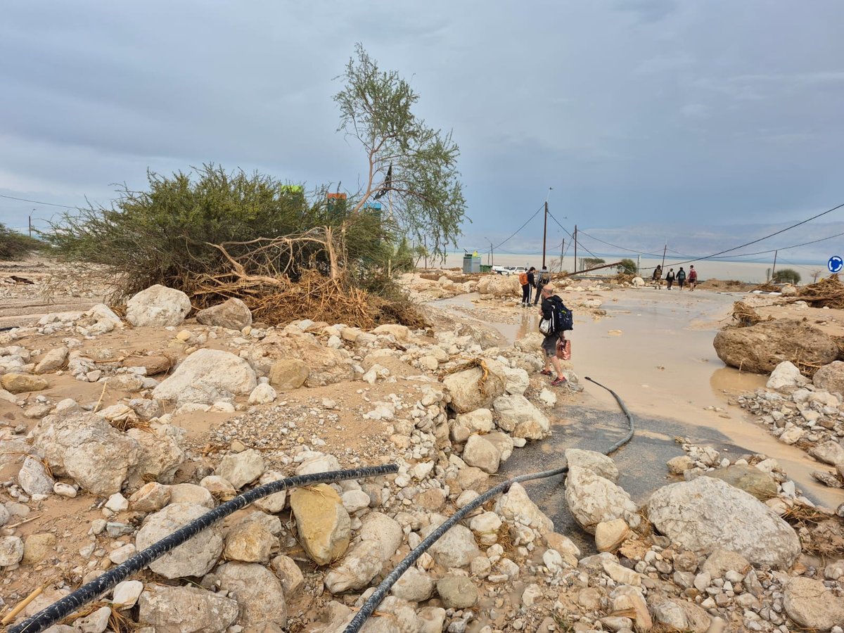 סחף בכניסה לשמורת הטבע עין גדי