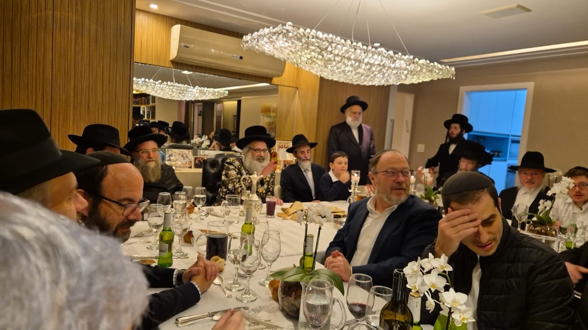 האדמו"ר מויז'ניץ בית שמש בטיש פסח שני בברזיל