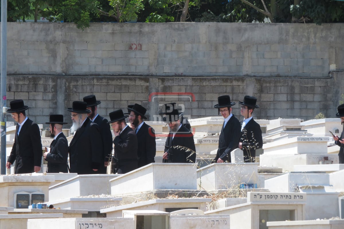 האדמו"ר מויז'ניץ קיימישע בבית החיים ויז'ניץ בבני ברק