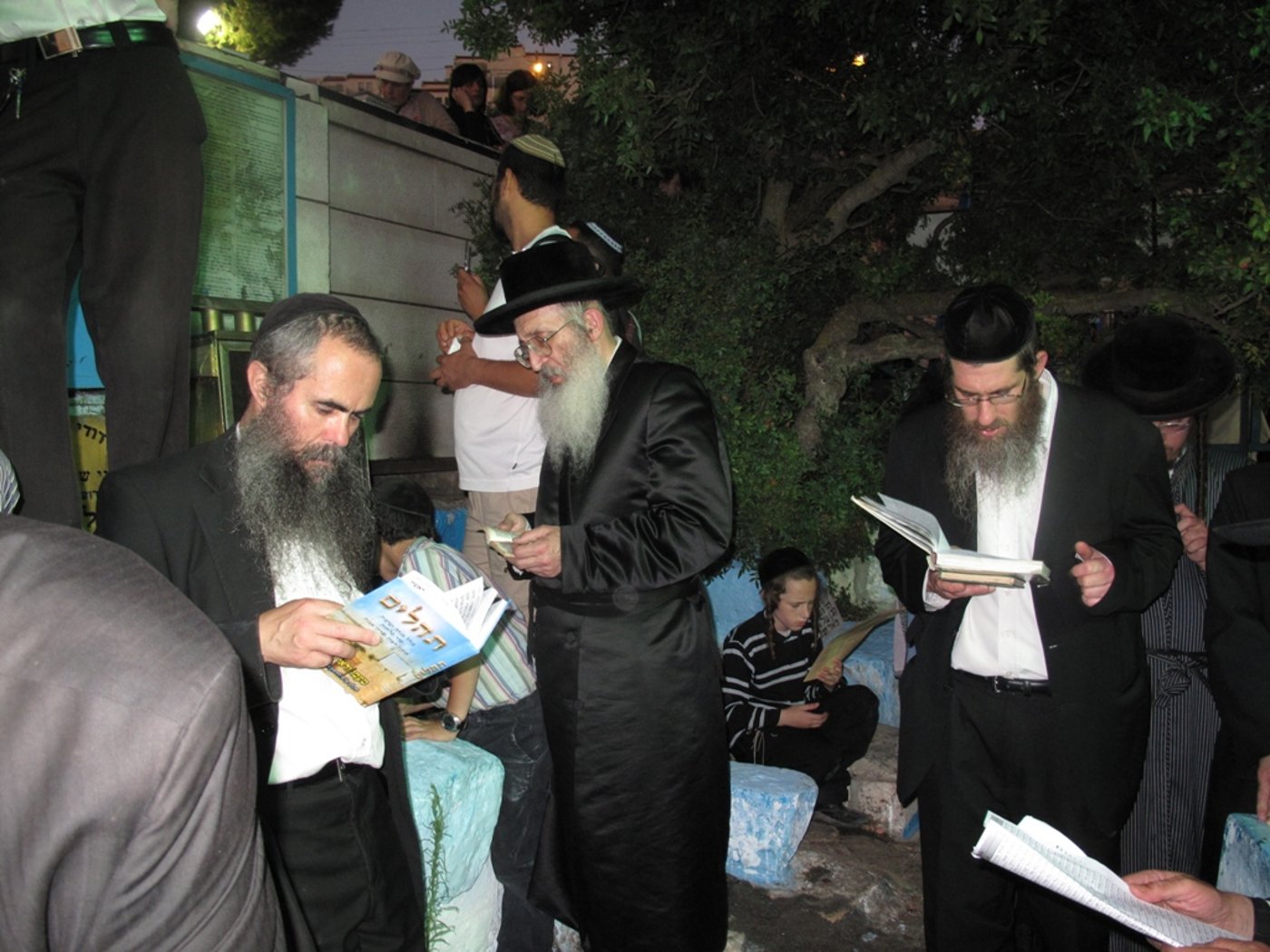 צפת, הלילה: המונים על ציונו של האר"י