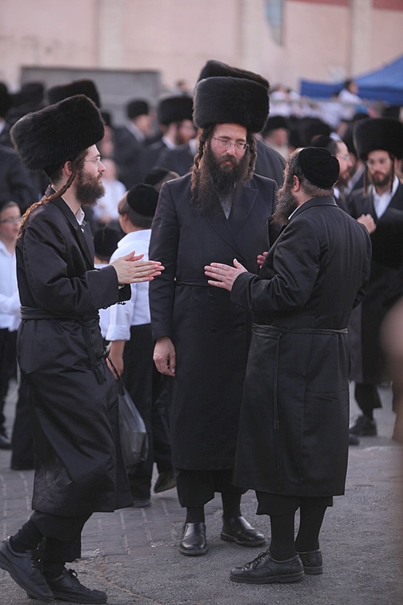 החסידים הנרגשים איחלו: "רב´ה, מזל-טוב, מזל-טוב"