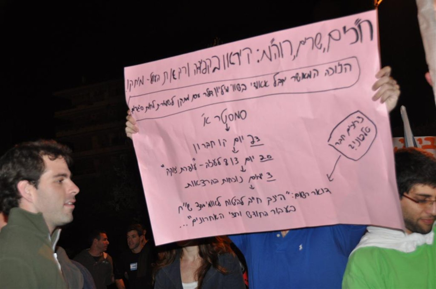 "זו לא מחאה נגד ציבור לומדי התורה. אנחנו בעדם"