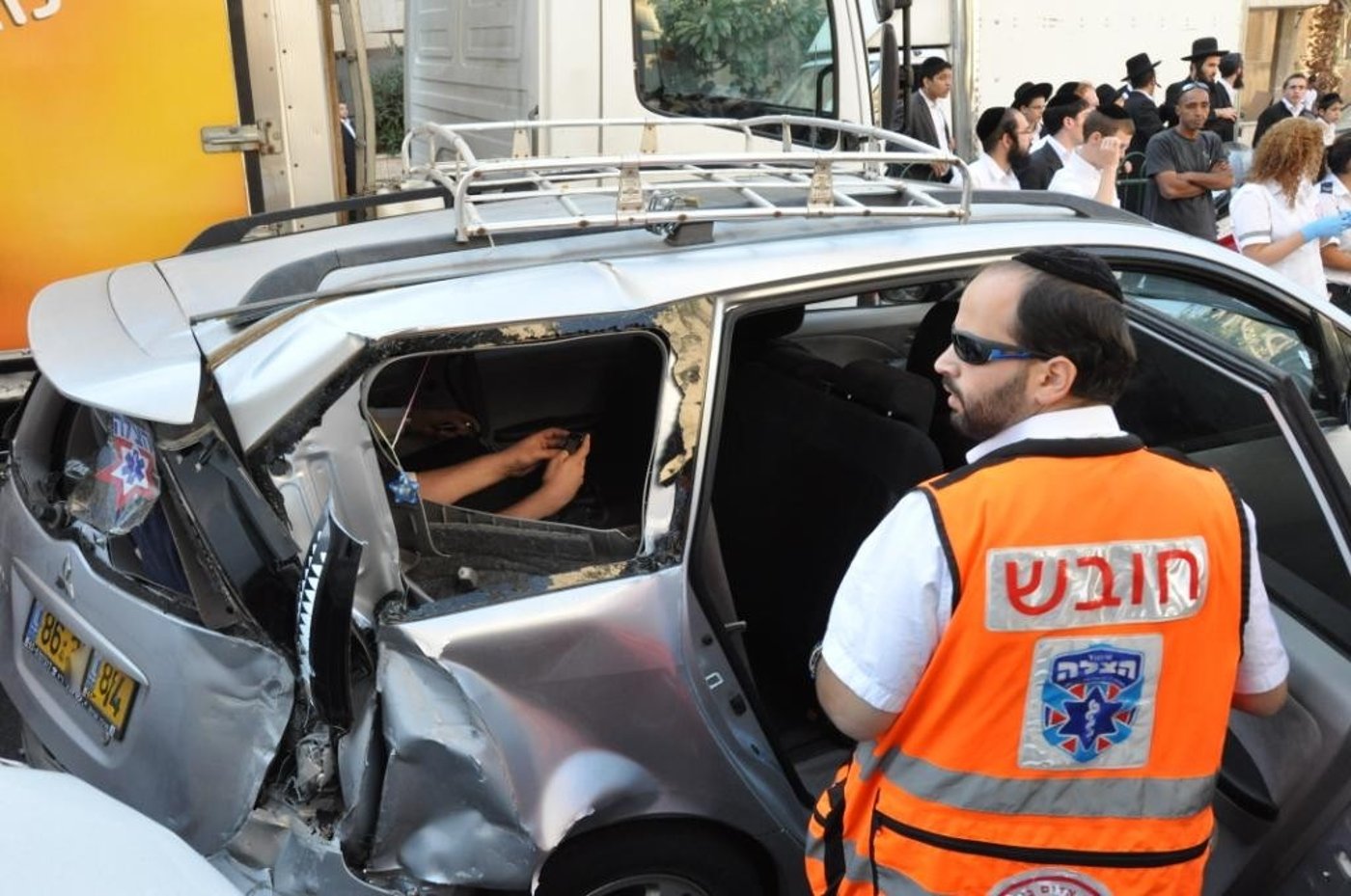 תאונת שרשרת בעיר בני-ברק; 7 נפגעים