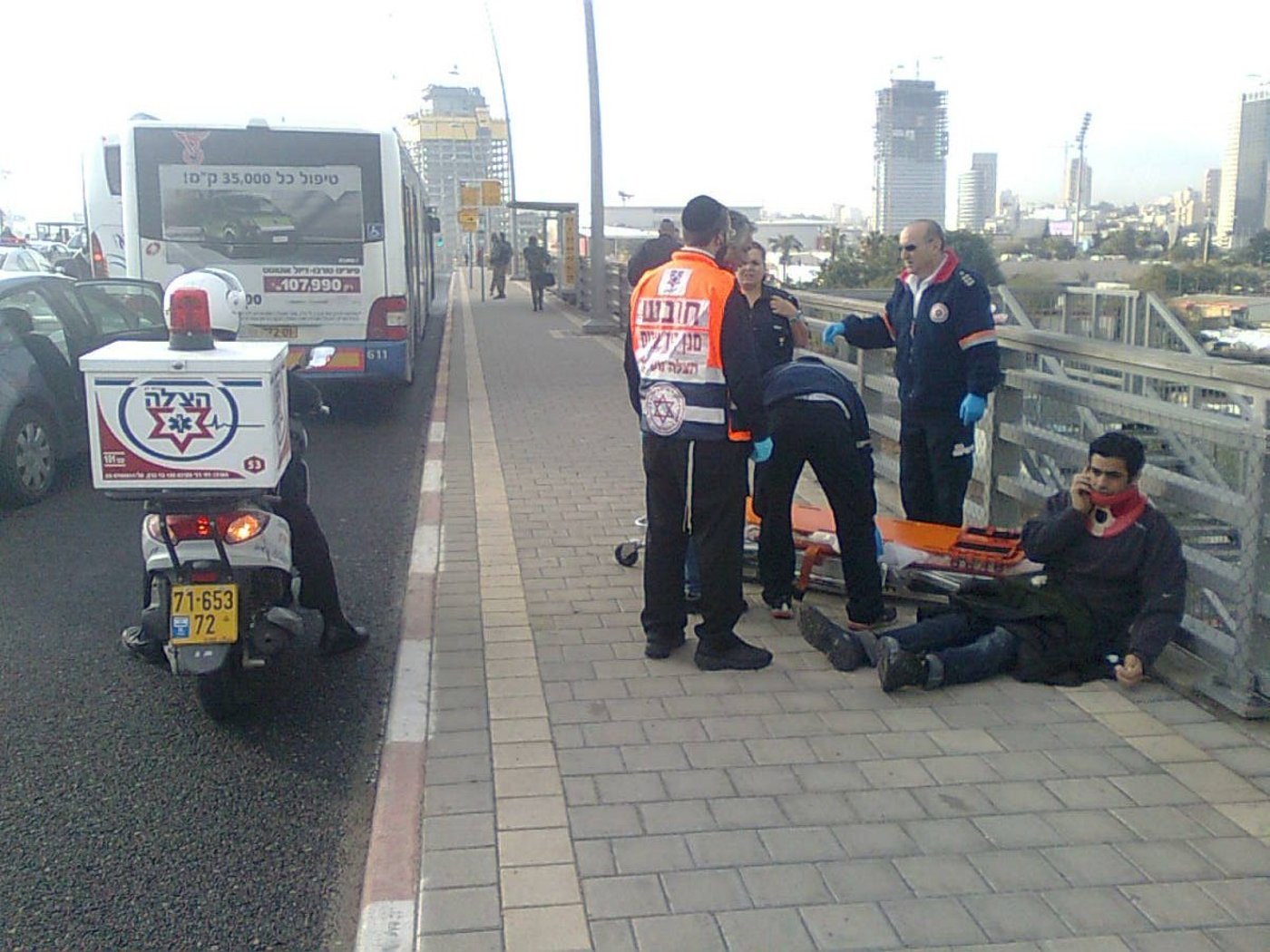 תאונה קשה: אוטובוס התנגש ברכב