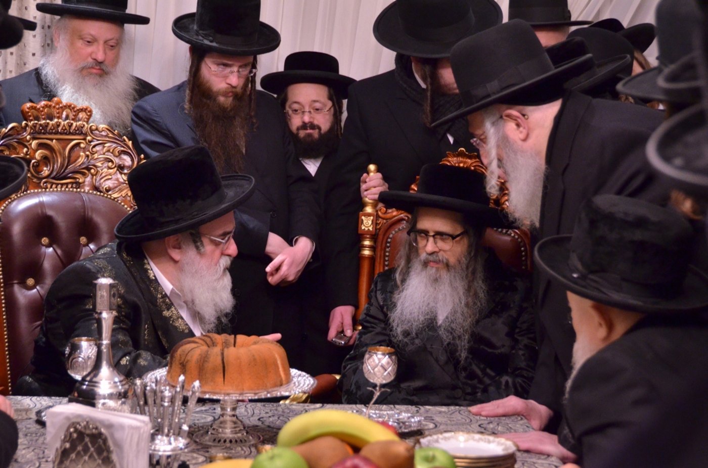 גלריה: פגישת האדמו"ר מויז'ניץ והאדמו"ר מסאטמר