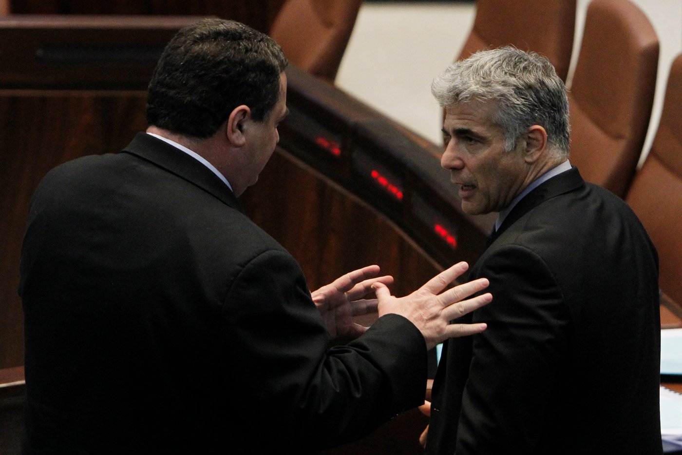 גלריה: מליאת הכנסת בעת השתלחות לפיד בחרדים