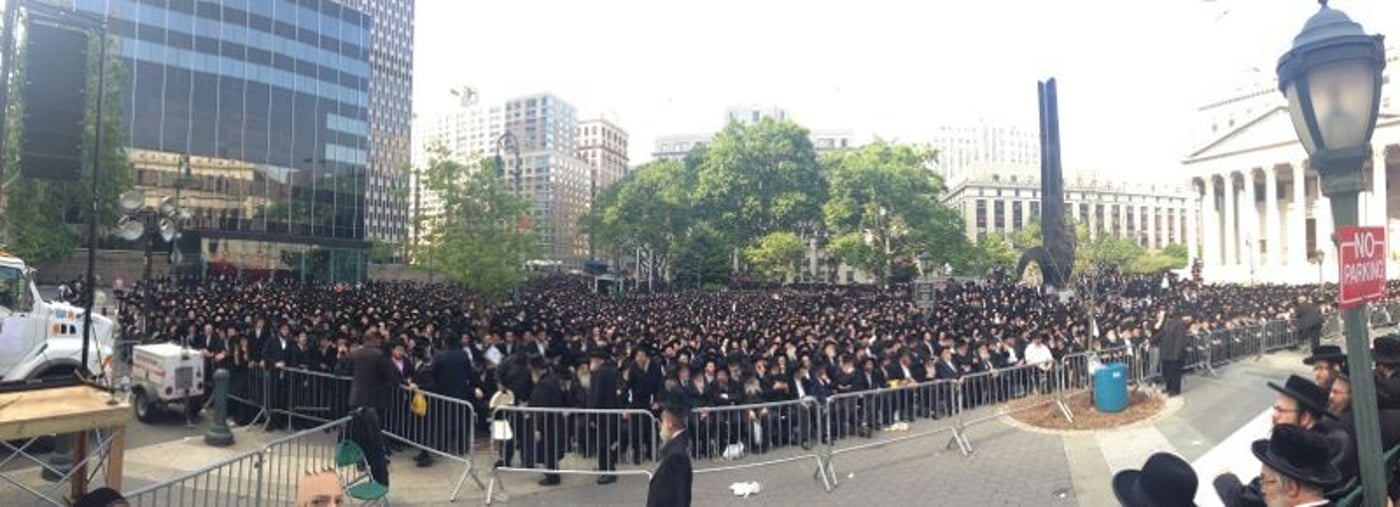 רבבות הכריזו במנהטן: לא לגיוס חרדים ופגיעה בתורה