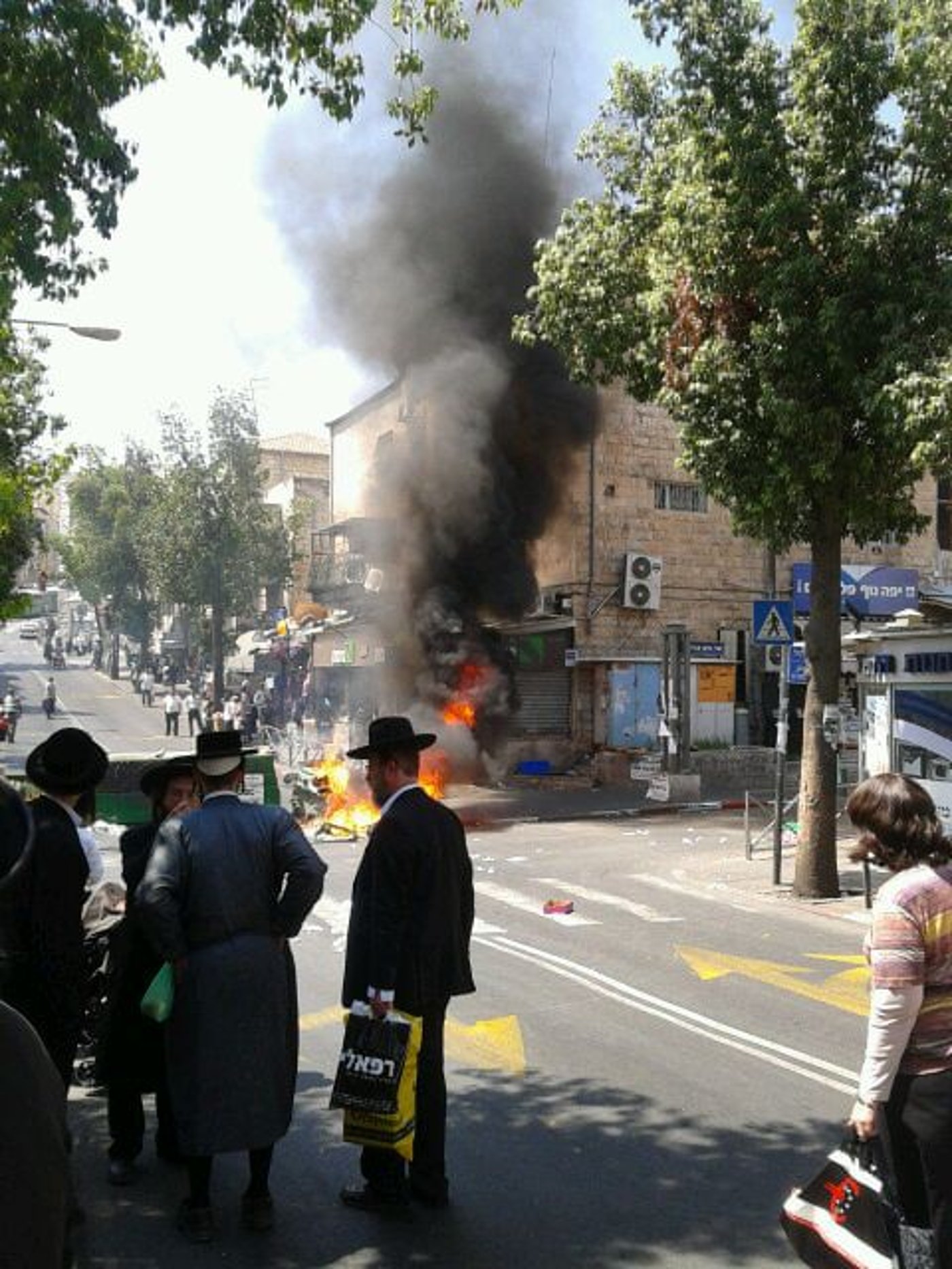 בעקבות העבודות בבית שמש: שריפת פחים בירושלים