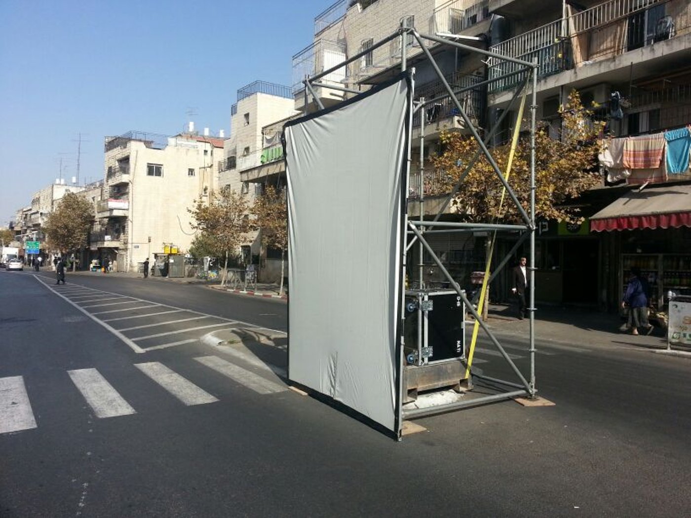 ההיערכות לעצרת הערב. צילומים: חדשות 24