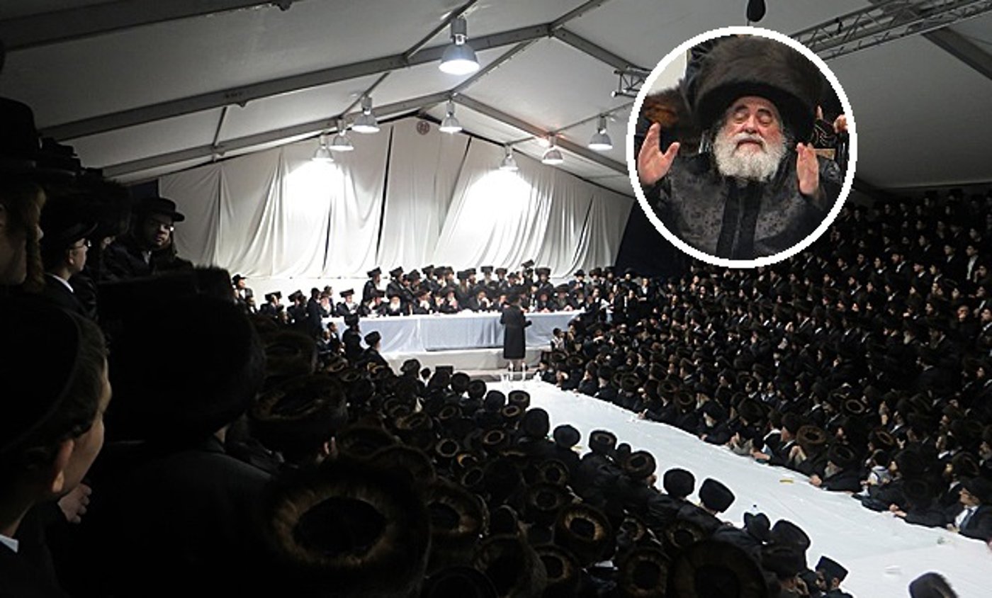 האדמו"ר במהלך טיש סעודה שלישית