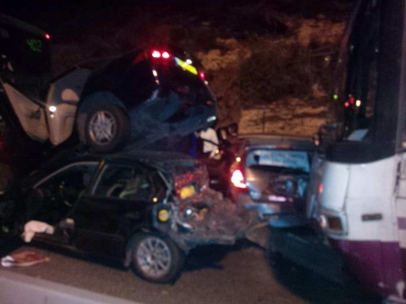 תאונה קשה בכביש 1, שישה נפצעו קל; "היו יכולים להיות כאן הרוגים"