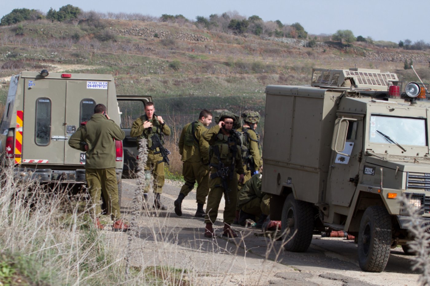 כוחות צה"ל בסמוך לגבול עם סוריה, אמש