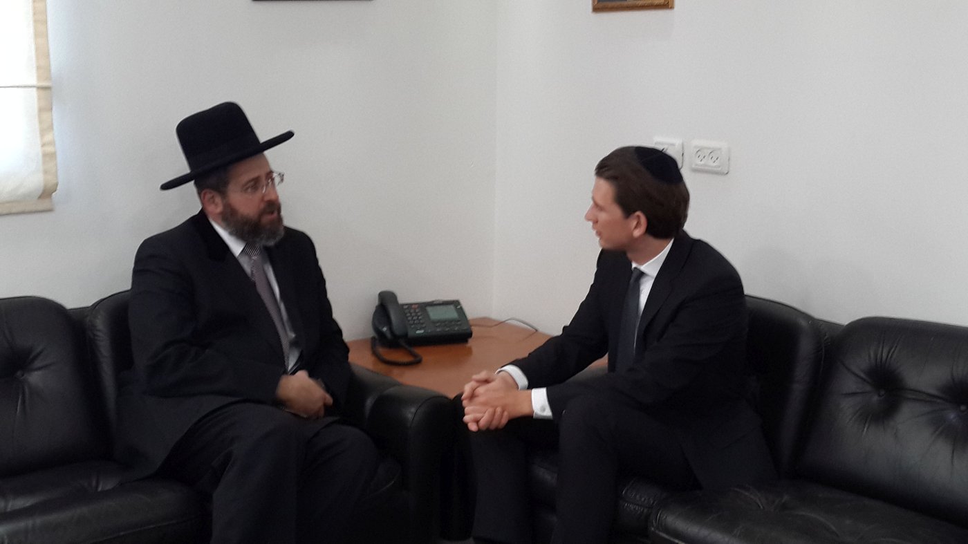 הרב לאו ושר החוץ האוסטרי, הבוקר