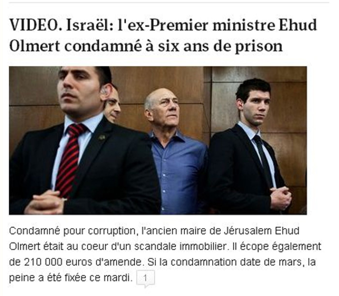 כך סוקר גזר דינו של אולמרט בעולם