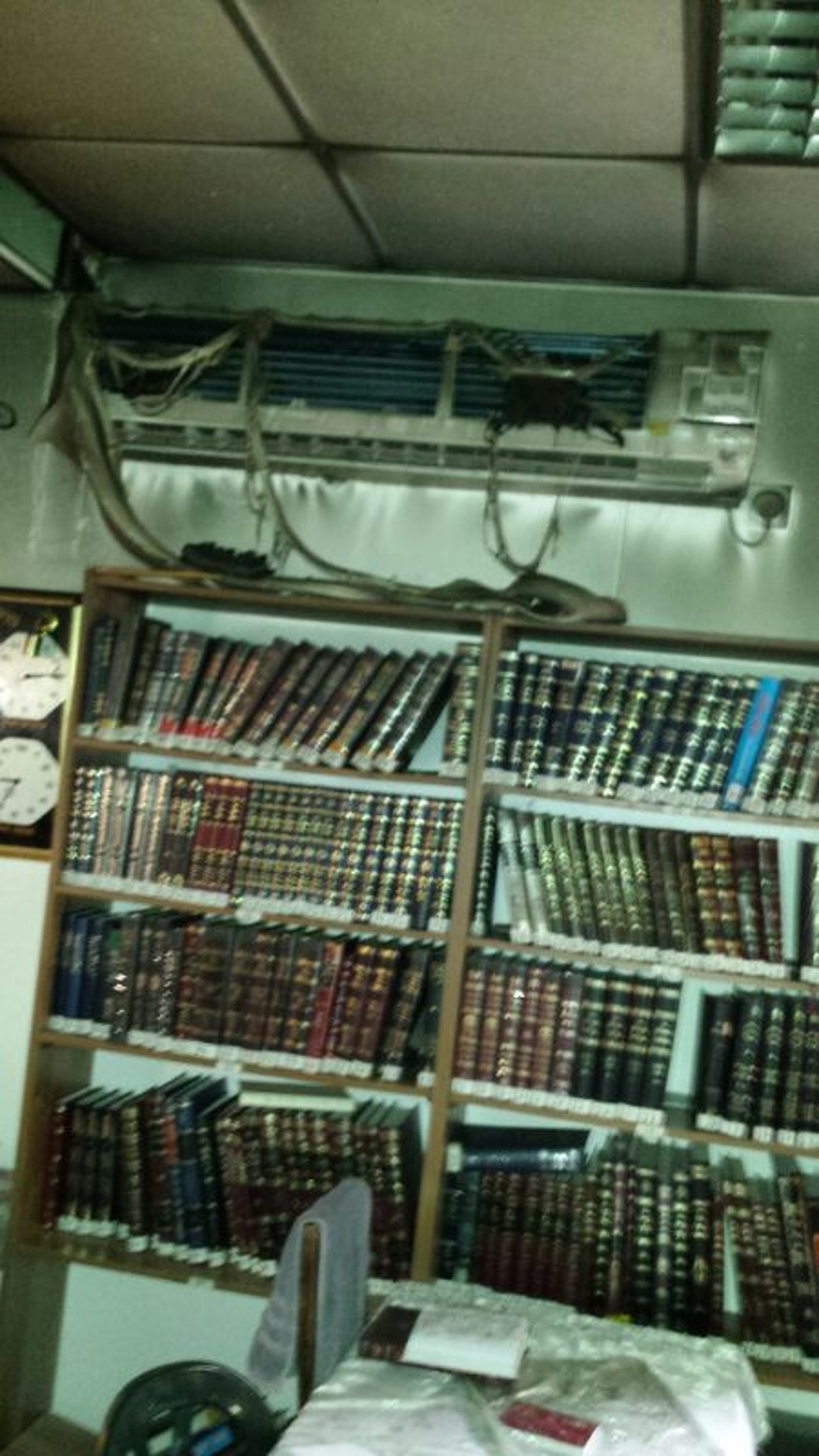 שריפה בבית-הכנסת בעמנואל: המבנה קרס, הספרים נשרפו
