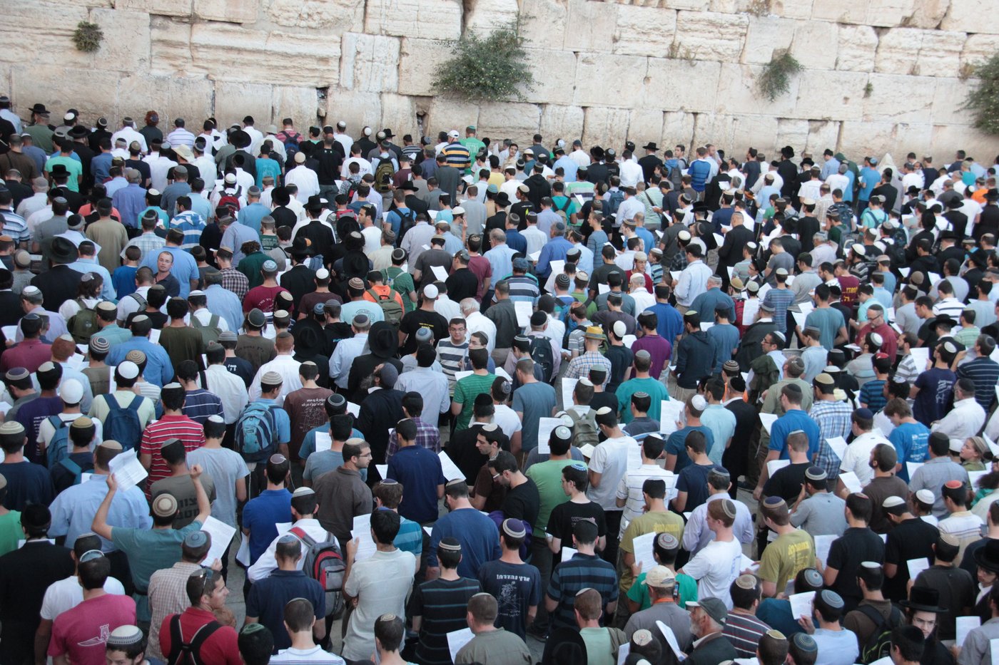 גלרית ענק: תפילת ההמונים בכותל המערבי למען שלושת החטופים