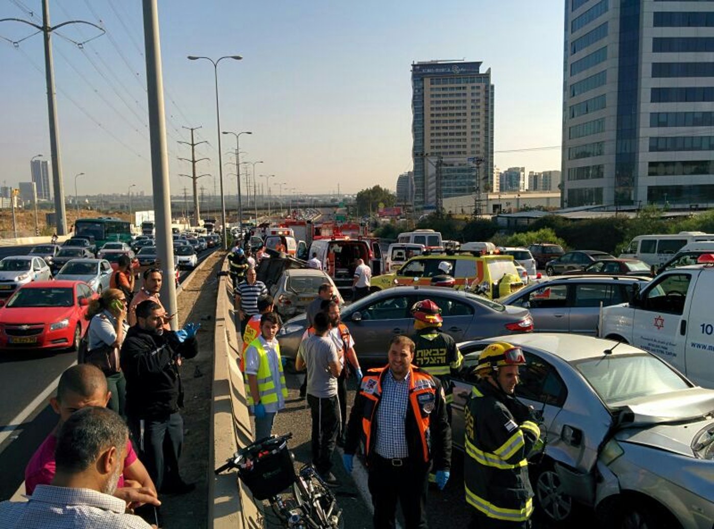 כביש 4: תאונה בעת האזעקה